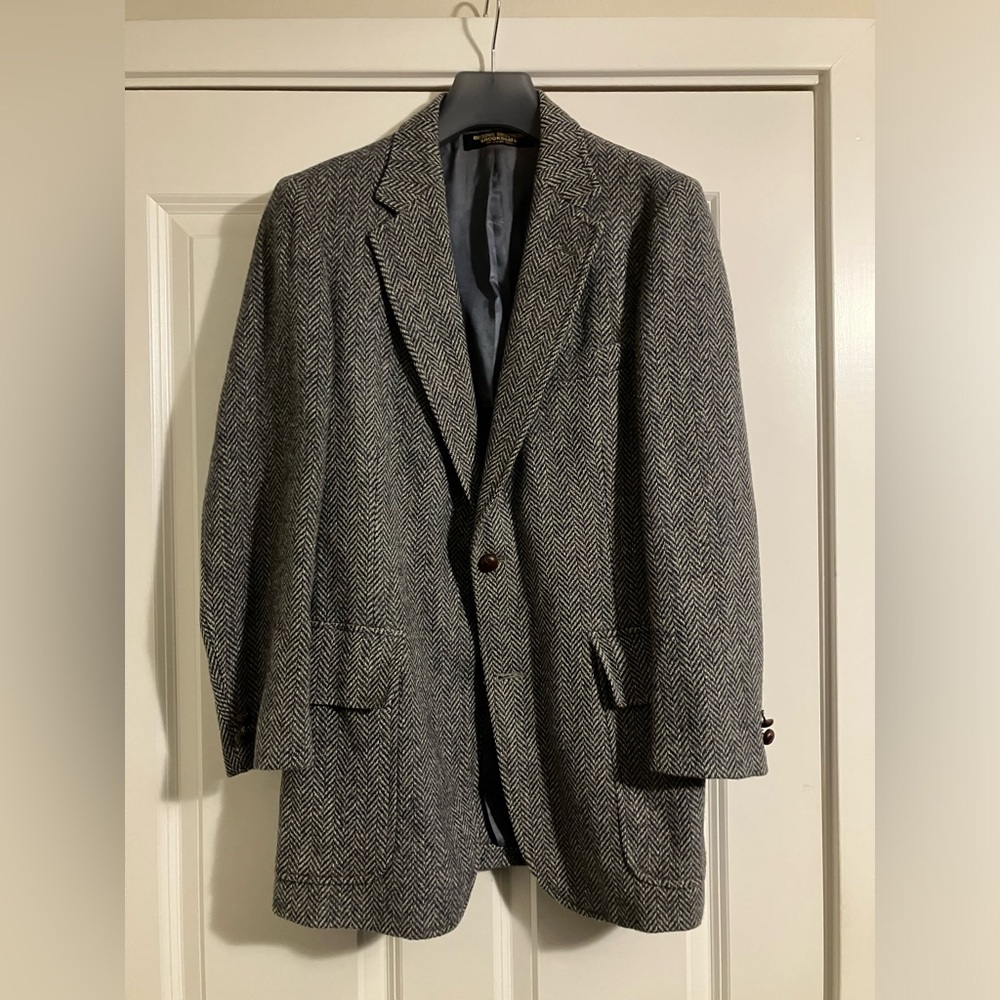 Vintage 60s Brooks Brothers Brooks Gate Herringbone Tweed Jacket 38